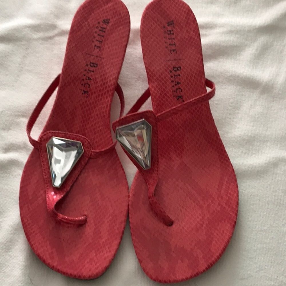 WHBM sandals pink/coral sandals Size 10